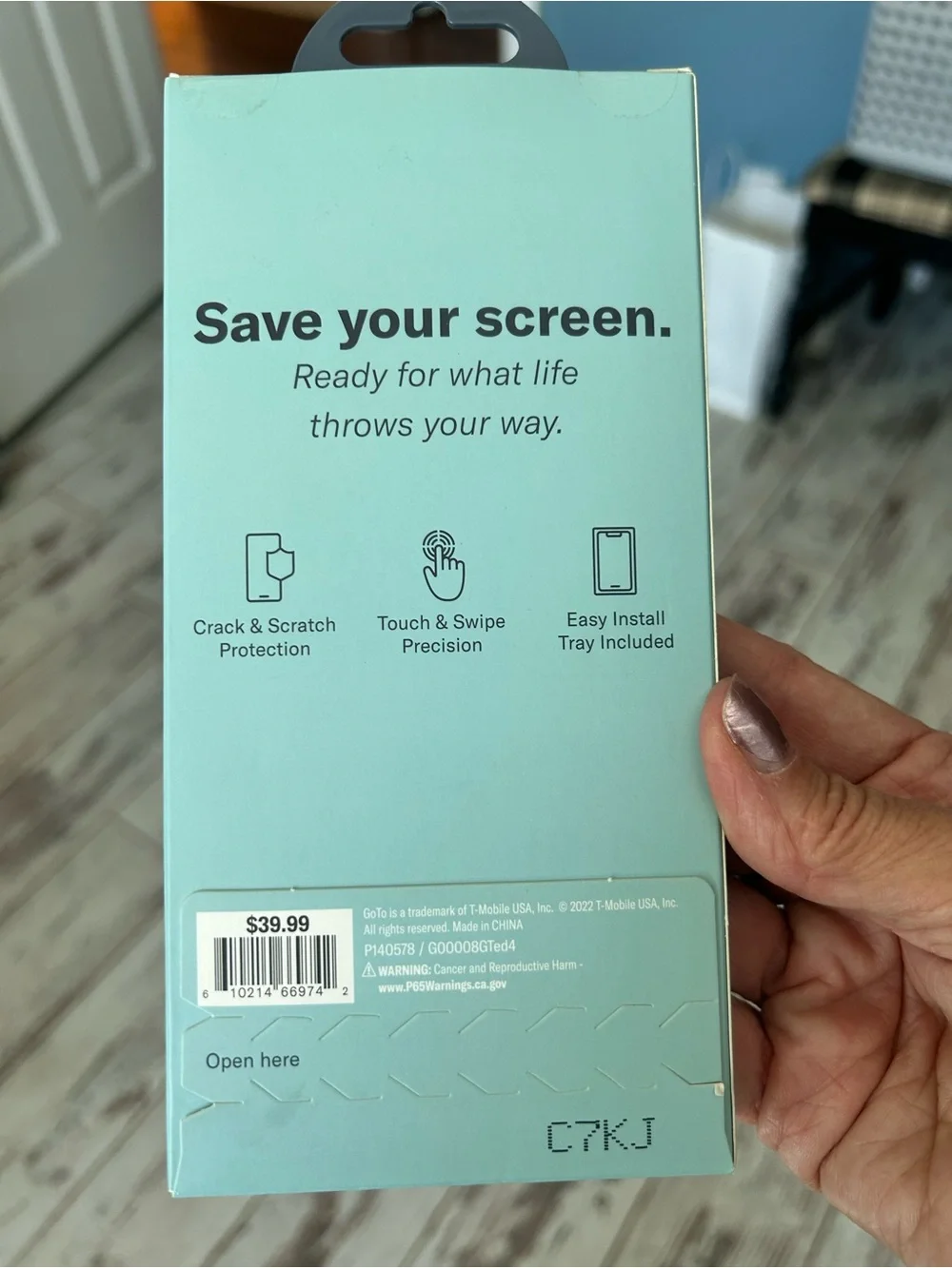 Go-To Tempered Glass Screen Protector - Cream Packaging